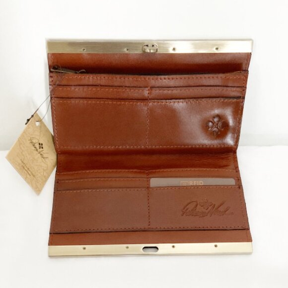 Nwt Patricia Nash Tooled leather Long Large Cauchy Clutch Wallet - Picture 4 of 6